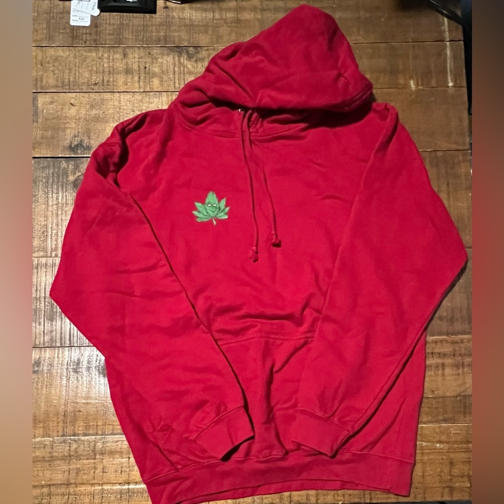 Get Lit Grinch Merry Christmas Hoodie Large (23.5x24.5)
